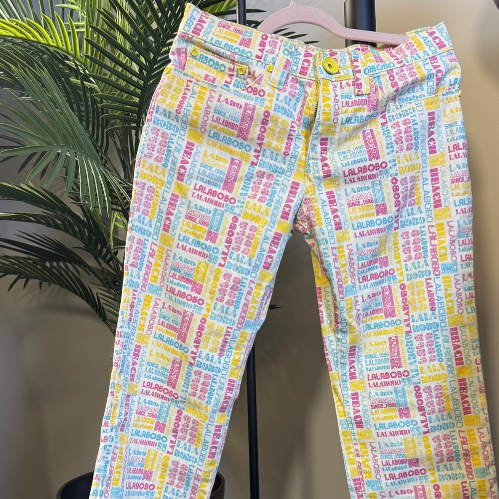 Colorful Print Women's Straight Leg Jeans